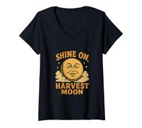 Donna Shine On, Harvest Moon 1908, design classico Maglietta con Collo a V