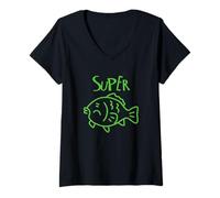 Donna Shirt Super Porch The Ultimate Catch per Ogni Occasione Maglietta con Collo a V