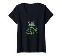 Donna Shirt Super Porch The Ultimate Catch per Ogni Occasione Maglietta con Collo a V