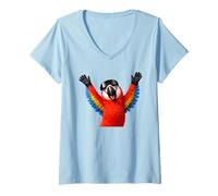 Donna Shirt Team Après-Ski Alpaca - Sci Gruppo Inverno Maglietta con Collo a V