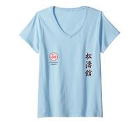 Donna Shotokan Karate Classico Maglietta con Collo a V