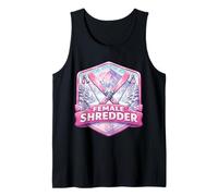 Donna Shredder Esperto Donna Sciatore Maestro di Sci Divertimento Canotta