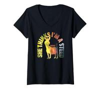 Donna Shrek Donkey She Thinks Im A Steed Maglietta con Collo a V