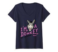 Donna Shrek Emoji Donkey On The Edge Maglietta con Collo a V