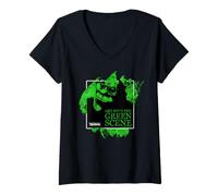 Donna Shrek Get Into The Green Scene Maglietta con Collo a V