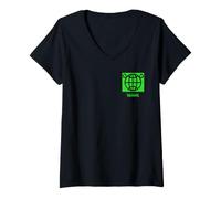 Donna Shrek Save The Swamp Front & Back Maglietta con Collo a V