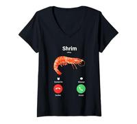Donna Shrim Telefonata Rifiuta Accetta Maglietta con Collo a V
