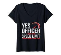 Donna Sì Agente, Ho Visto Il Limite di velocità, Ti Ho Visto Maglietta con Collo a V