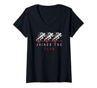 Donna Si è Unito al Club Running Heartbeat per Le Donne corridori & Fitnes Maglietta con Collo a V