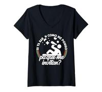 Donna Si sa Come Mi Pongo pa Que Me invitan Maglietta con Collo a V