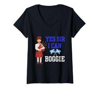 Donna Sì Signore, Posso Boogie - La Canzone calcistica Scozzese Maglietta con Collo a V