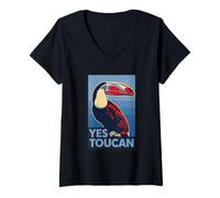 Donna Si Toucan Maglietta con Collo a V