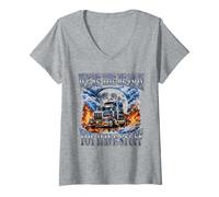 Donna Siamo Il Motivo per Cui Hai roba Truck Driver Big Rig Maglietta con Collo a V