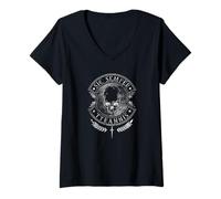 Donna SIC Semper Tyrannis Maglietta con Collo a V