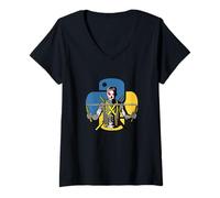 Donna Sicurezza informatica - Coder - Python Ninja Maglietta con Collo a V