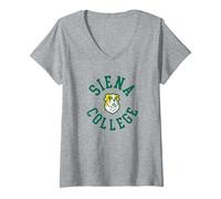 Donna Siena College Saints New Logo Classic Circular Collegiate Maglietta con Collo a V