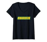 Donna Siena University Saints - March On Logo #marchon Maglietta con Collo a V