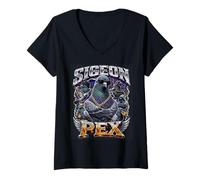 Donna Sigeon Pex è Il miglior Funny Gen Alpha Pigeon Meme Maglietta con Collo a V