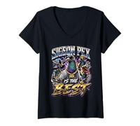 Donna Sigeon Pex è Il miglior Funny Gen Alpha Pigeon Meme Maglietta con Collo a V