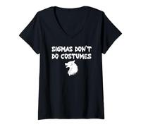 Donna Sigmas Don't Do Costumes Gen Alpha Funny Halloween Werewolf Maglietta con Collo a V
