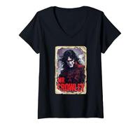 Donna Signor Crowley Signore Oscuro Maglietta con Collo a V