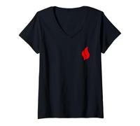 Donna SIMBOLO FIAMMA PENTECOSTALE SPIRITO SANTO PENTECOSTE Maglietta con Collo a V