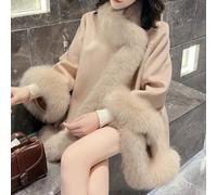Donna Simil Fox Collo IN Pelliccia Cappotto Invernale Scialle Soft Caldo Outdoor