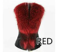 Donna Simil Similpelle Gilet Fox Pelliccia Giacca Invernale Caldo