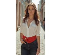 Donna Similpelle Fascia Elastica Oro Gancio Fibbia Cintura Per 76.2-96.5cm