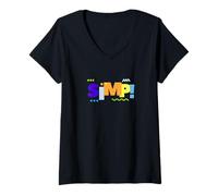 Donna SIMP! Retro Vintage Throwback 80s Meme Gamer Simps Maglietta con Collo a V