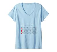 Donna Simpatico Design Giapponese Hiragana Love Grid Minimal Black Maglietta con Collo a V