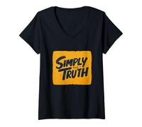 Donna Simply The Truth Costume per Gli Amanti delle dichiarazioni Maglietta con Collo a V
