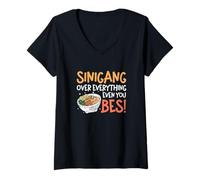Donna Sinigang su tutto, anche tu sei divertente amanti di Sinigang Maglietta con Collo a V
