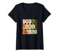Donna Sintetizzatore T-Shirt 303 808 909 - Maglietta per Tifosi analogici Maglietta con Collo a V