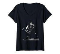 Donna Siouxsie Sioux dei Banshees Live Shot Martin O'Neill Maglietta con Collo a V
