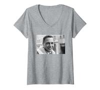 Donna Sir David Attenborough BBC Natura Documentario Presentatore 1965 Maglietta con Collo a V