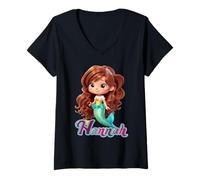 Donna Sirenette con il nome Hannah Maglietta con Collo a V