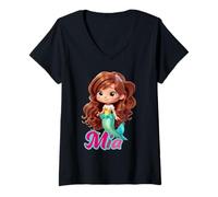 Donna Sirenette con il nome Mia Maglietta con Collo a V
