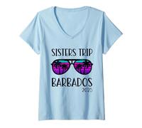Donna Sisters Trip 2025 Vacanze estive del fine settimana ai Caraibi alle Barbados Maglietta con Collo a V