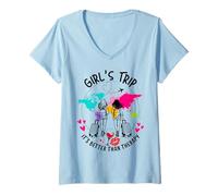 Donna Sisters Weekend It's Better Than Therapy for Girls Trip 2025 Maglietta con Collo a V