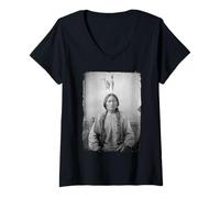 Donna Sitting Bull, Hunkpapa Lakota Leader Maglietta con Collo a V