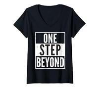Donna Ska One Step Beyond Maglietta con Collo a V