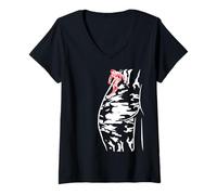 Donna Ski Skier extrem Downhill Berg Sci Sport Maglietta con Collo a V