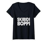 Donna SKIBIDIBOPPI Maglietta con Collo a V