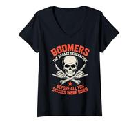 Donna Skull Boomers La generazione tosta prima che nascessero Sissie Maglietta con Collo a V
