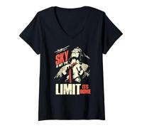 Donna Sky is Not The Limit Its Home Maglietta con Collo a V