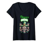 Donna SLÁINTE Saluti Irlanda Eire Irish Pub Birra Regalo Maglietta con Collo a V