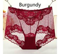 Donna Slip Velato a Rete Pizzo Intimo Floreale Mutande Vita Alta Slip Morbido