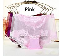Donna Slip Velato a Rete Pizzo Intimo Floreale Mutande Vita Alta Slip Morbido