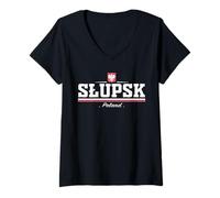 Donna Slupsk Poland/Polska Maglietta con Collo a V